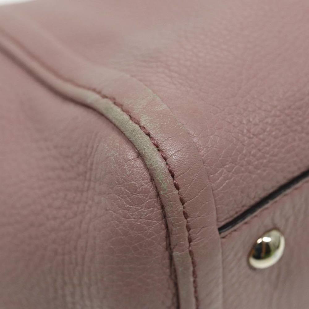 GUCCI Soho Hand Bag Leather 2way Gold Pink 336751 Auth am6760 - Picture 11 of 16